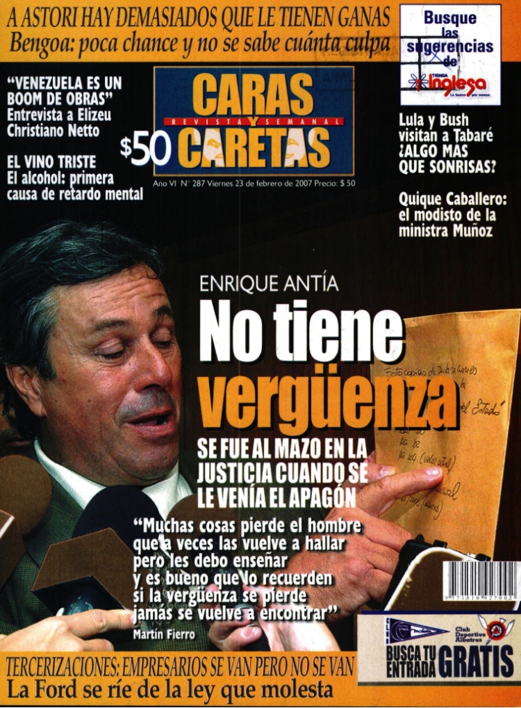 CARAS Y CARETAS del 23/02/2007